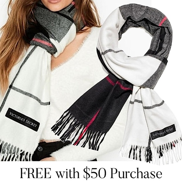 Victoria's Secret Classic Plaid Oversized Scarf/Shawl/Wrap - Picture 1 of 5